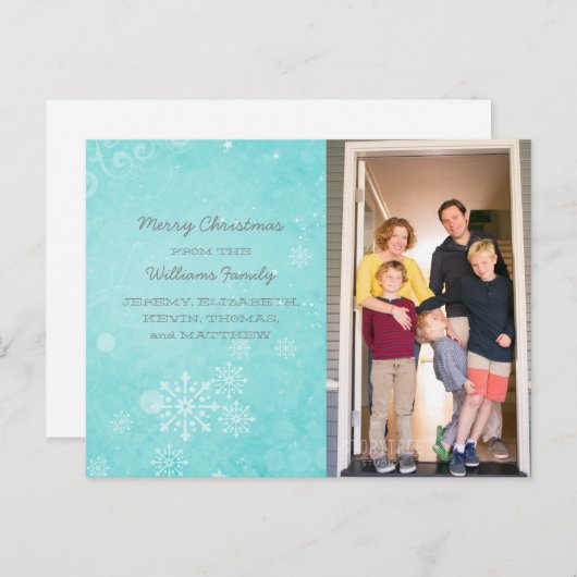 アクアスノーフレークスワーズホリデーフォトポストカード シーズンポストカード (正面/裏面)