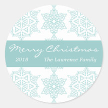 アクアスノーフレークパーソナライズされたクリスマスホリデー