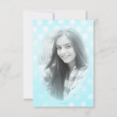 アクアスパークルフォイルスウィート16誕生日写真 招待状 (裏面)