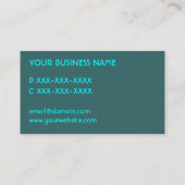 アクアスプラッシュカラフルモノグラムカスタムカード 名刺 (裏面)