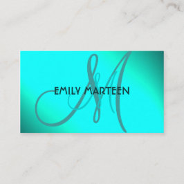 アクアスプラッシュカラフルモノグラムカスタムカード 名刺