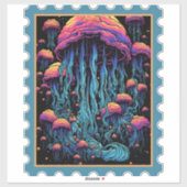 アクアスペクタクル：巨大なカラフルクラゲ シール (シート)