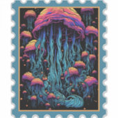 アクアスペクタクル：巨大なカラフルクラゲ シール (正面)