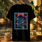 アクアスペクタクル：巨大なカラフルクラゲ Tシャツ