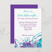 アクアスワール&スターズバルミツワーパーティーカード 招待状 (正面/裏面)