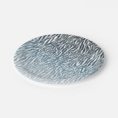 アクアゼブラプリントグラデーション ペーパープレート (アングル)