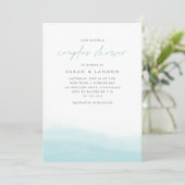 アクアタイドコースタルウォーターカラーカップルシャワー 招待状 (スタンド正面)