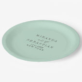 アクアタイポグラフィモノグ結婚ラム ペーパープレート (アングル)