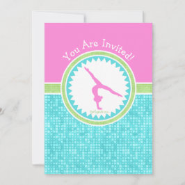 アクアタイル付きトリパステルカラー体操 招待状