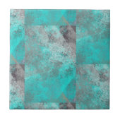 アクアターコイズとグレーストーンの外観 タイル (正面)