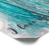 アクアターコイズアート ポスター (角)