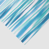 アクアターコイズストライプ抽象芸術 薄葉紙 (詳細)