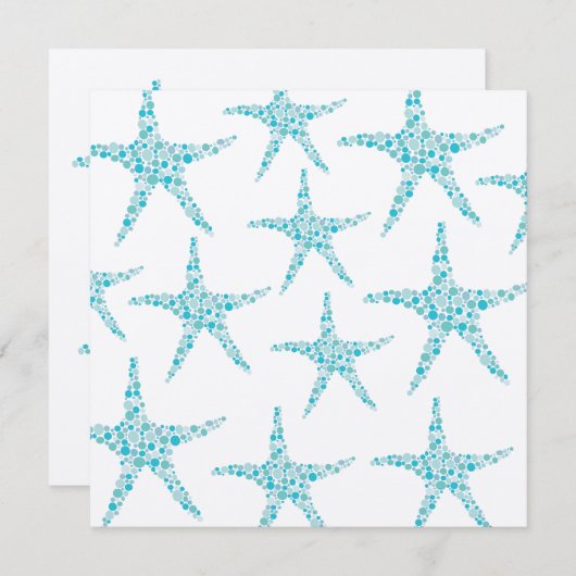 アクアターコイズス結婚ターフィッシュビーチ招待状 招待状 (正面/裏面)