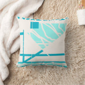 アクアターコイズトライアングルクラシック地中海のルック クッション (ブランケット)