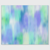 アクアターコイズパープルモダン抽象芸術 ラッピングペーパー (フラット)