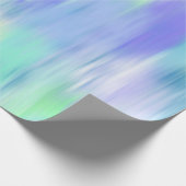 アクアターコイズパープルモダン抽象芸術 ラッピングペーパー (角)