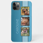 アクアターコイズブルーのカスタム写真名 Case-Mate iPhoneケース (裏面)