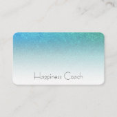 *~*アクアターコイズブルーグラデーショングリッター 名刺 (正面)