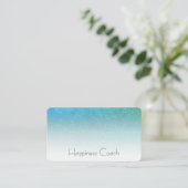 *~*アクアターコイズブルーグラデーショングリッター 名刺 (スタンド正面)