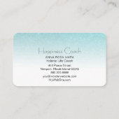 *~*アクアターコイズブルーグラデーショングリッター 名刺 (裏面)