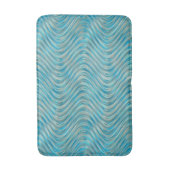 アクアターコイズブルートープ曲線パターン バスマット (正面縦)