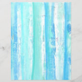 アクアターコイズブルーホワイトツリーズスクラップブック紙 (正面)