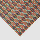 アクアターコイズラストオレンジダークブラウンモザイクアート 薄葉紙 (詳細)