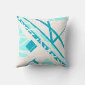 アクアターコイズ対角デザインオンオフホワイトモチーフ クッション (裏面)