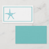 アクアターコイズ結婚ヒトデの座席表 プレイスカード (正面/裏面)