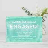 アクアターコイズ転がインク婚約パーティ 招待状 (スタンド正面)
