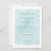 アクアターコイズ グルンジー ディストレス Casual 招待状 (正面)