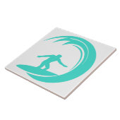 アクアターコイズ；ブルーグリーンサーフィン タイル (側面)