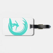 アクアターコイズ;ブルーグリーンサーフィン ラゲッジタグ (裏面横)