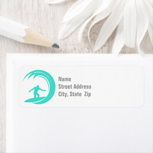 アクアターコイズ;ブルーグリーンサーフィン ラベル (インサイチュ)