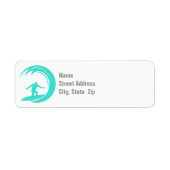 アクアターコイズ;ブルーグリーンサーフィン ラベル (正面)