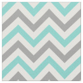 アクアターコイズ、Dkグレー、Wht LG Chevron ZigZag Sz6 ファブリック (クローズアップ)
