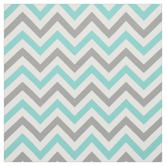 アクアターコイズ、Dkグレー、Wht LG Chevron ZigZag Sz6 ファブリック (見本)