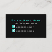 アクアターコイダきらきら光るイヤモンドメイクアップアーティストカード 名刺 (裏面)