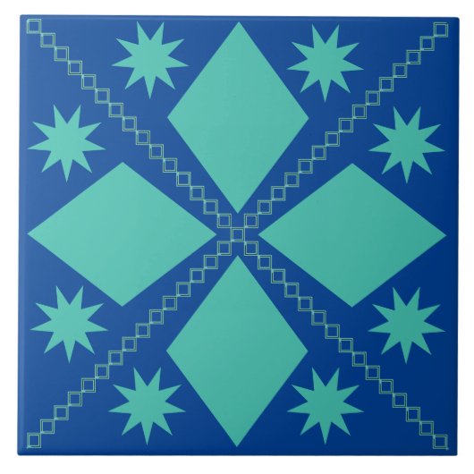 アクアダイヤモンドおもしろい |背景（青） | タイル (正面)