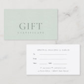 アクアダスミニマルキーブルースクリプトギフト券 名刺 (正面/裏面)