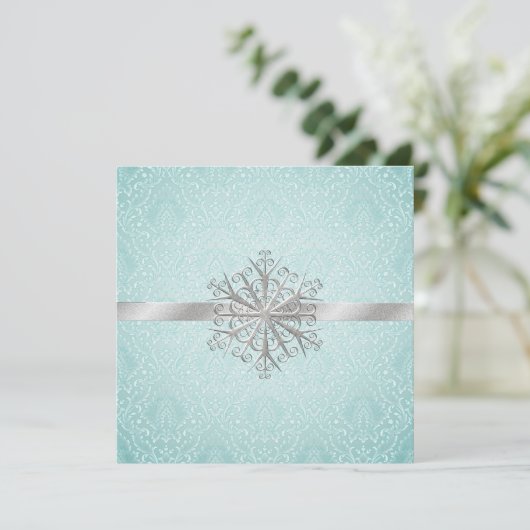 アクアダマスクウェディングリハーサルディナー招待状 招待状 (スタンド正面)