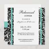 アクアダマスクスワールリハーサルディナー招待状 招待状 (正面/裏面)