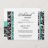 アクアダマスクスワールリハーサルディナー招待状 招待状 (正面/裏面)