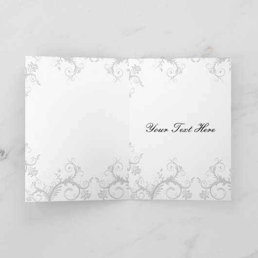 アクアダマスク結婚式ありがとう サンキューカード (内部)