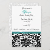 アクアダマスク Sweet Sixteen パーティー招待状 招待状 (正面/裏面)