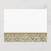 アクアダマスグレイ結婚式招待状 インビテーションポストカード (裏面)