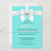 アクアチエレガントファニーファンシーベビーシャワー招待状 招待状 (正面)