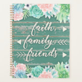 アクアチップピーウッド |信仰、家族、友人 | プランナー手帳 (正面)