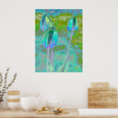 アクアチューリップデジタルアート ポスター (キッチン)