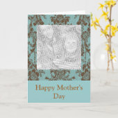 アクアチョコレートカスタマイズ可能な写真 カード (黄色い花)